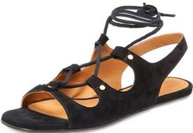 Lace-UpSlingbackGladiatorSandal,Black